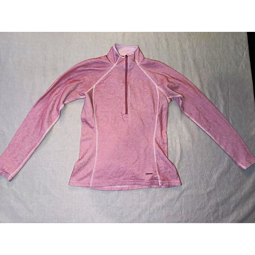 Patagonia Women's Capilene 3 Zip-Neck Base Layer in a heathered pink/purple hue